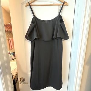 Off the Shoulder Little Black Dress with adjustable straps